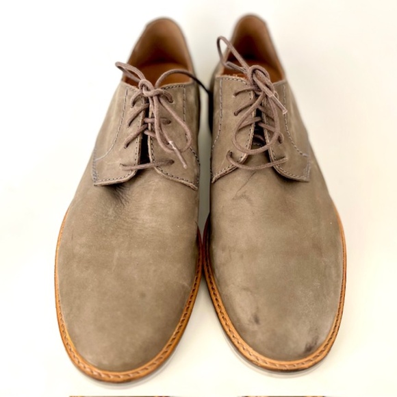 Clarks Atticus Lace 26141739 Mens Gray Nubuck Leather Plain Toe Oxfords Shoes - Picture 4 of 8